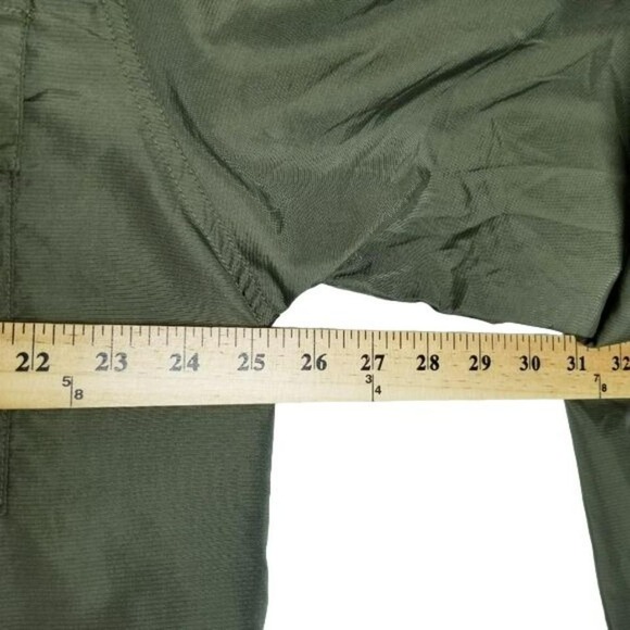 Levi's Silvertab‎ Nylon Shirt Long Sleeve Camp Work Windbreaker Fishing Green XL - Picture 7 of 8